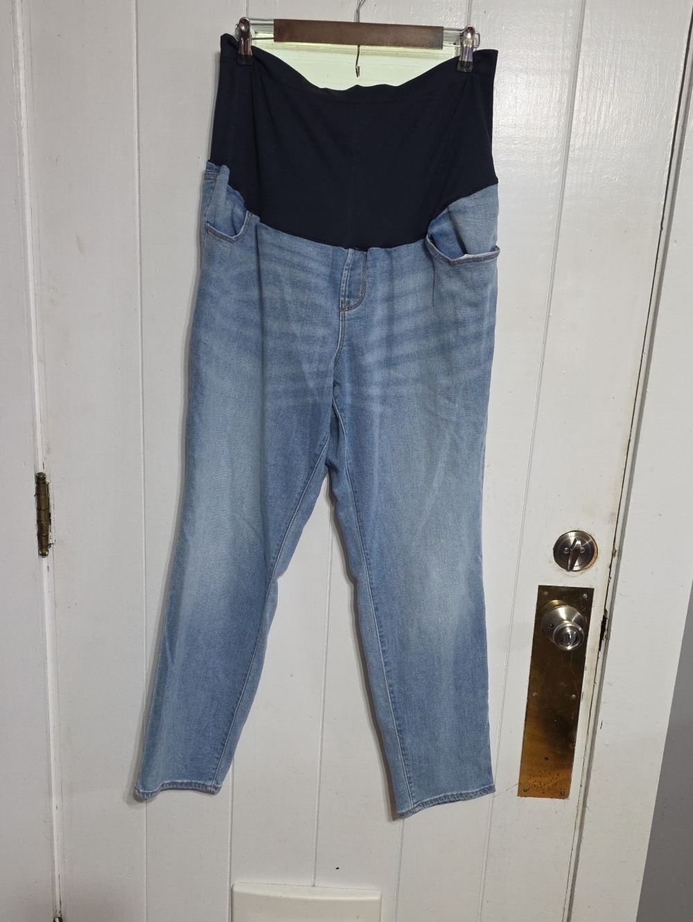 Old Navy Maternity Jeans Wow Straight Full Panel Comfort Stretch Sz 18 EUC